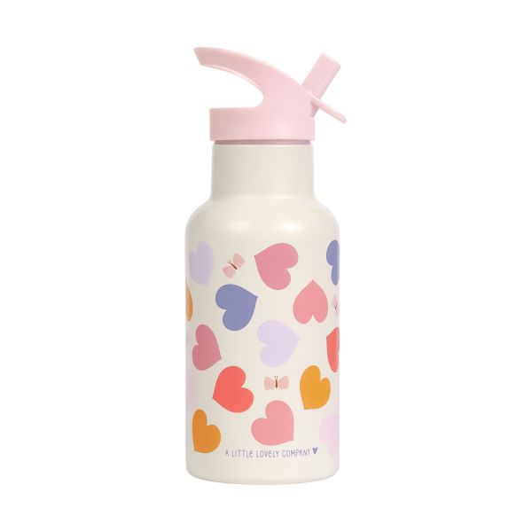 A Little Lovely Company RVS Drinkfles - Hearts A Little Lovely Company RVS Drinkfles - Hearts