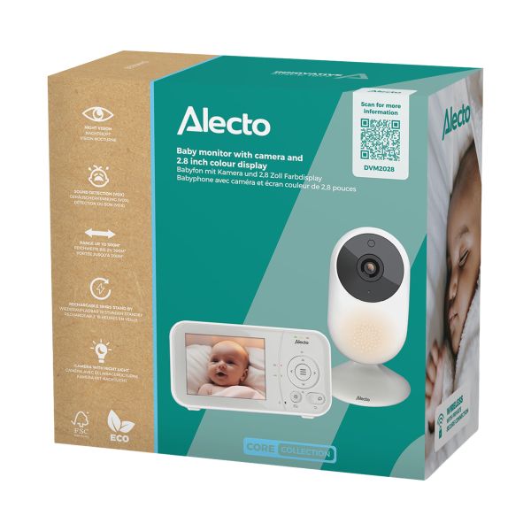 Alecto Babyfoon Beeld - DVM2028 - 2,8 Inch - Wit