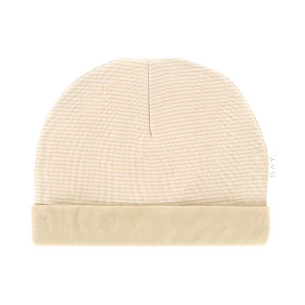 DAY Mutsje Gestreept - Cappucino - 0-6 Mnd