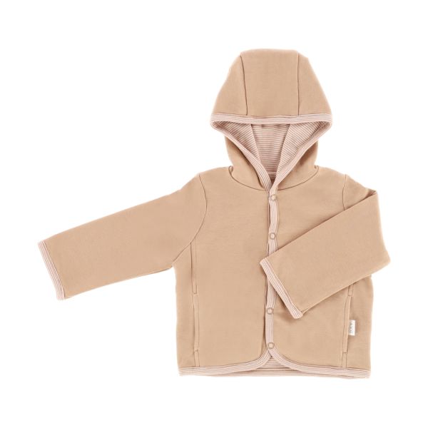 DAY Jasje Met Capuchon - Gestreept - Mocha - Mt. 50/56