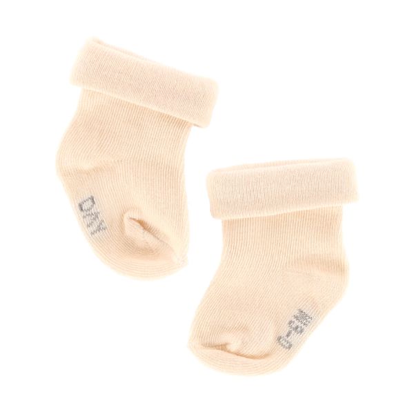 DAY Sokjes Gestreept - Apricot - 0-6 Mnd