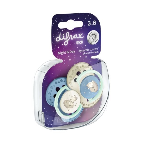 Difrax Fopspeen Dynamic Night & Day Boy 3-6mnd