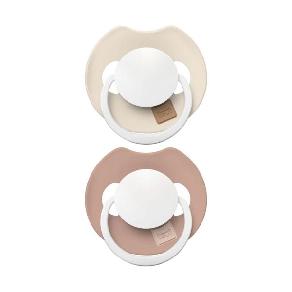 Difrax Glow Dynamic Fopspeen - 6-18 Mnd - 2 Stuks - Ivory / Blush