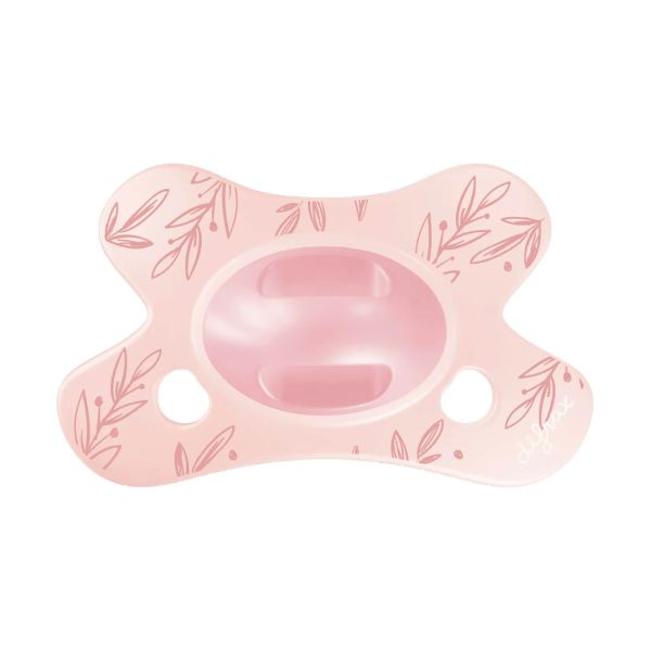 Difrax Natural Fopspeen - 0-6 Mnd - Soft Pink Leafs Difrax Natural Fopspeen - 0-6 Mnd - Soft Pink Leafs