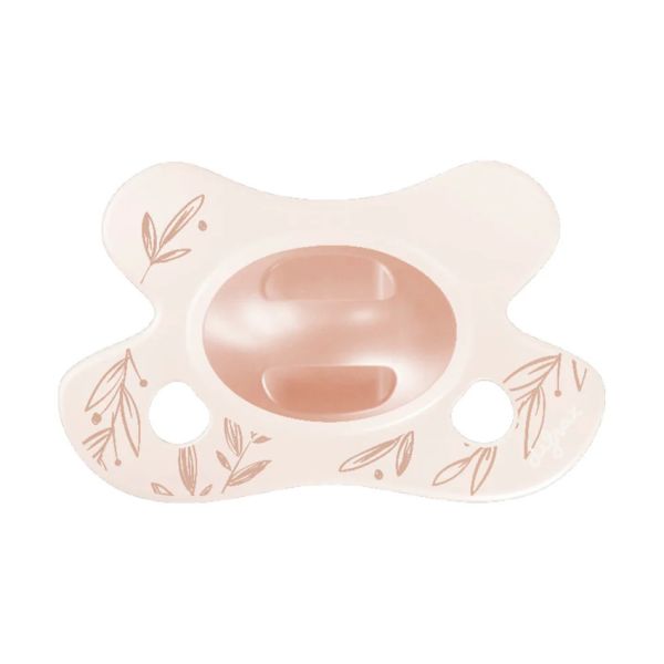 Difrax Natural Fopspeen - Newborn - Dusty Pink Leafs