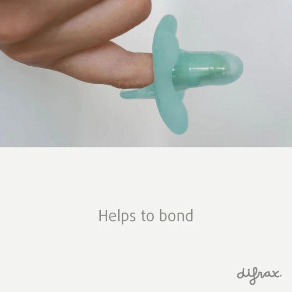 Difrax Pinky Prematuur Fopspeen - Rond - 2 Stuks - -2/+2 Mnd - Aqua en Moonstone