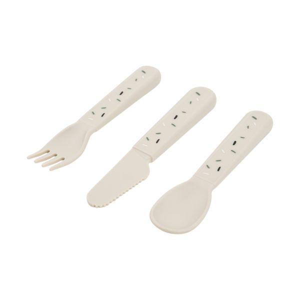 Done By Deer Foodie Cutlery Set Confetti Sand Done By Deer Foodie Cutlery Set Confetti Sand