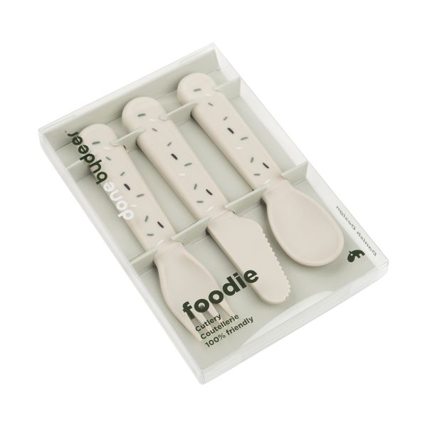 Done By Deer Foodie Cutlery Set Confetti Sand Done By Deer Foodie Cutlery Set Confetti Sand