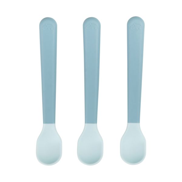 Done By Deer Spoon Baby Easy-Grip Foodie Blue 3-Pack