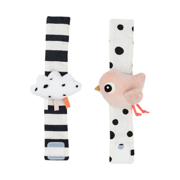 Done By Deer Wrist Rattle Set Happy Clouds Blue 2-Pack Done By Deer Wrist Rattle Set Happy Clouds Blue 2-Pack