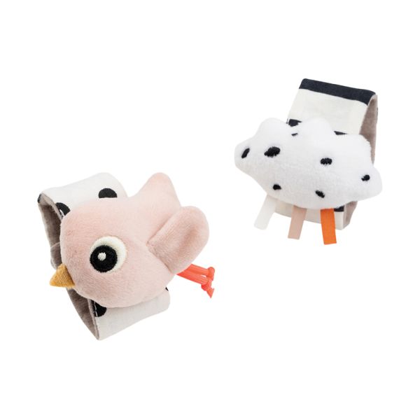 Done By Deer Wrist Rattle Set Happy Clouds Blue 2-Pack Done By Deer Wrist Rattle Set Happy Clouds Blue 2-Pack