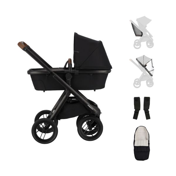 Dubatti One E6 Kinderwagen 2-in-1 - Dark Brown / Pitch Black Dubatti One E6 Kinderwagen 2-in-1 - Dark Brown / Pitch Black