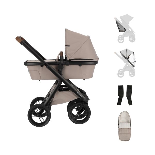 Dubatti One E6 Kinderwagen 2-in-1 - Dark Brown / Soft Taupe Dubatti One E6 Kinderwagen 2-in-1 - Dark Brown / Soft Taupe
