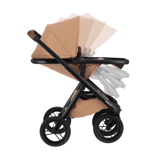Dubatti One E6 Kinderwagen 2-in-1 - Dark Brown / Soft Terra