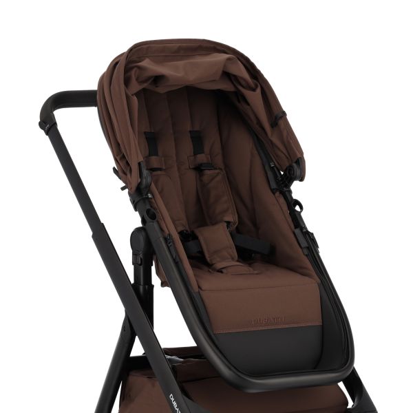 Dubatti One E6 Kinderwagen 2-in-1 - Black / Walnut Brown