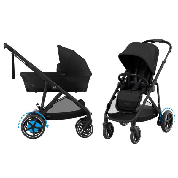 Cybex E-Gazelle S Kinderwagen 2-in-1 Moon Black/Black Cybex E-Gazelle S Kinderwagen 2-in-1 Moon Black/Black