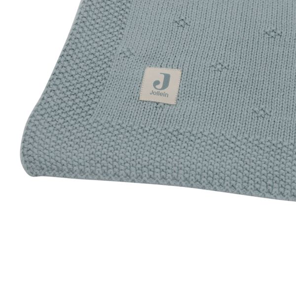 Jollein Cosy Knit Wiegdeken - 75 x 100 cm - Sea Green