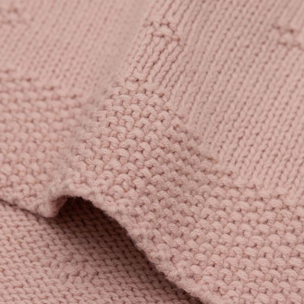 Jollein Cosy Knit Ledikantdeken - 100 x 150 cm - Wild Rose
