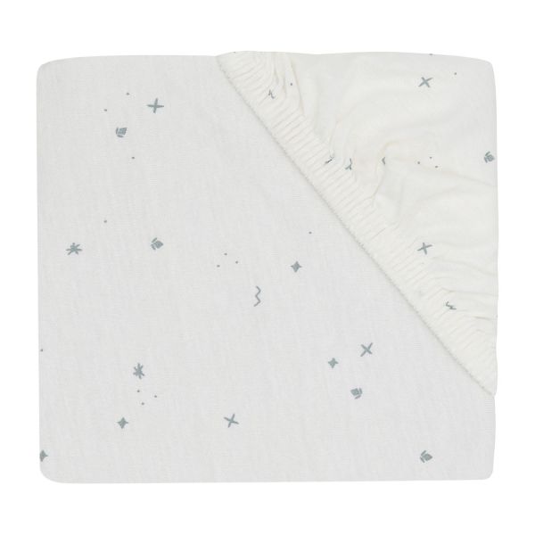 Jollein Twinkling Hoeslaken - 70/75 x 140/150 cm - Jersey - Sea Green