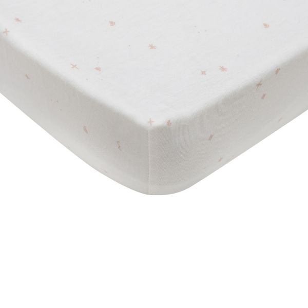 Jollein Twinkling Hoeslaken - 70/75 x 140/150 cm - Jersey - Wild Rose