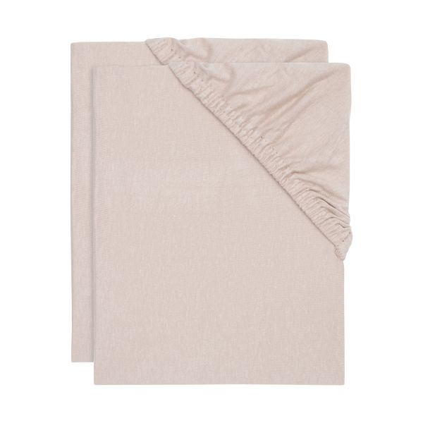 Jollein Ledikanthoeslaken Jersey Wild Rose 60 x 120 cm 2-Pack