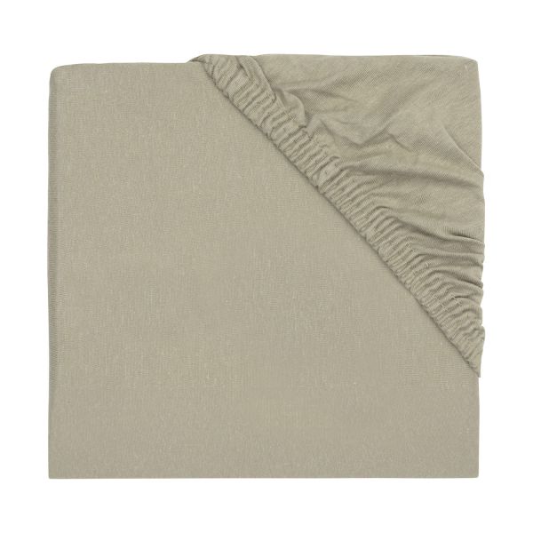 Jollein Ledikanthoeslaken Jersey Olive Green 60 x 120 cm