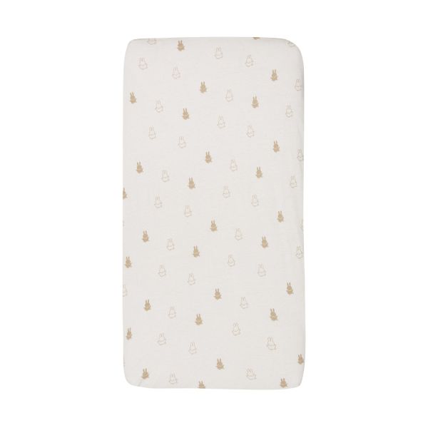 Jollein Wieghoeslaken Jersey Happy Miffy Nougat 40/50 x 80/90 cm