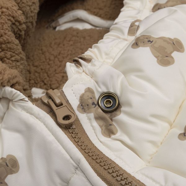 Jollein Puffed Voetenzak - Groep 0+ 3/5 Punts Gordel - Mini Teddy Bear Jollein Puffed Voetenzak - Groep 0+ 3/5 Punts Gordel - Mini Teddy Bear
