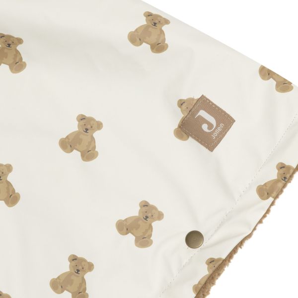 Jollein Teddy Fleece Outdoor Poncho Waterafstotend - Mini Teddy Bear