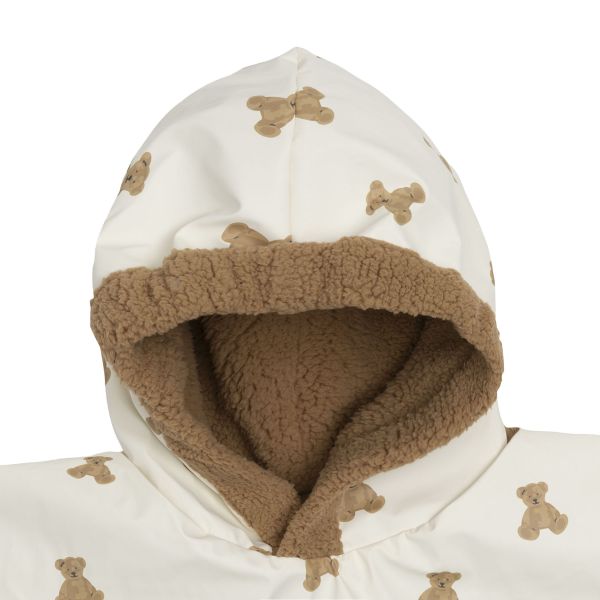 Jollein Teddy Fleece Outdoor Poncho Waterafstotend - Mini Teddy Bear