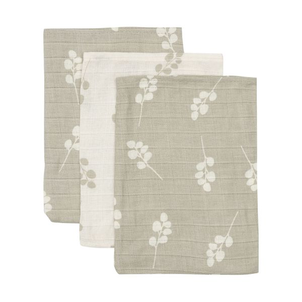 Jollein Washand Hydrofiel Twig Olive Green 3-Pack