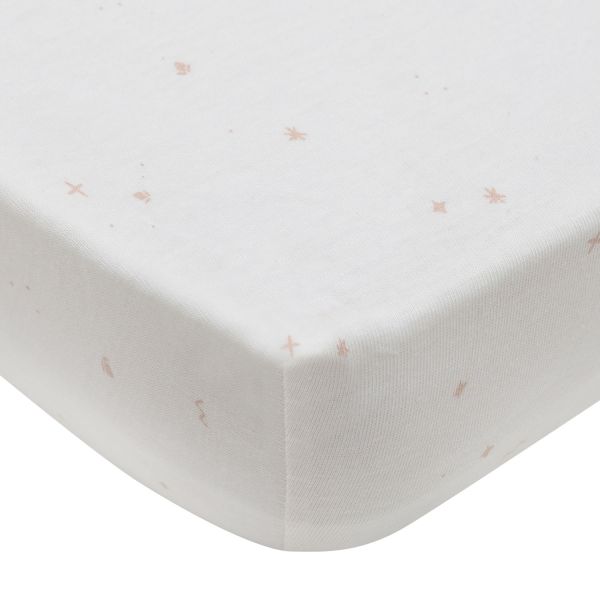 Jollein Twinkling Hoeslaken - 60 x 120 cm - Jersey - Wild Rose