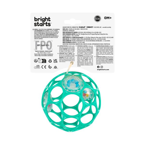 Oball Rammelaar - Easy-Grasp Toy - Teal Oball Rammelaar - Easy-Grasp Toy - Teal