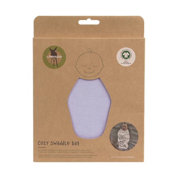 Lässig Cozy Swaddle Bag GOTS - Pastel Lilac - 0-3 Maanden Lässig Cozy Swaddle Bag GOTS - Pastel Lilac - 0-3 Maanden