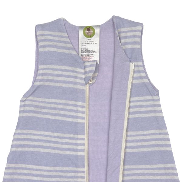 Lässig Zomerslaapzak - Maat 50/56 - Tencel - Striped Pastel Lilac