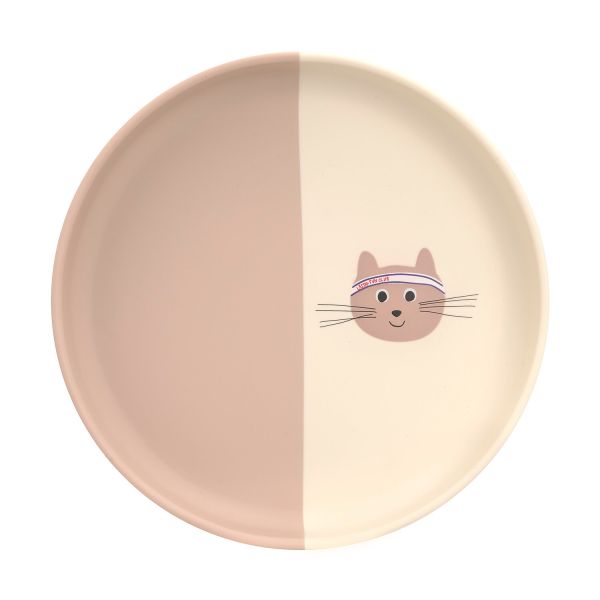 Lässig Tiny Team Cat Bord - Siliconen - Roze 