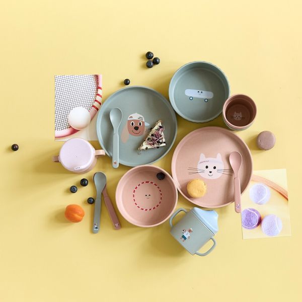 Lässig Tiny Team Dog Dinerset - Groen/Blauw