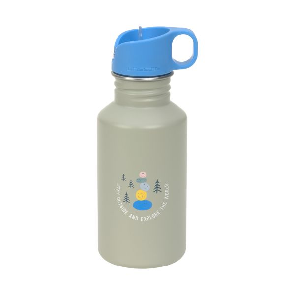 Lässig Drinkfles RVS - Sunny Explorer - 500 ml - Green/Blue Lässig Drinkfles RVS - Sunny Explorer - 500 ml - Green/Blue