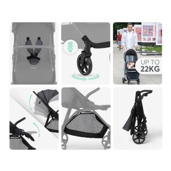 Kikkaboo Alexa Buggy - Zwart