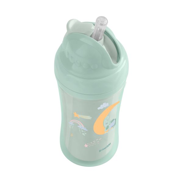 Kikkaboo Maan Beker Met Siliconen Rietje - 220ml - Mint 