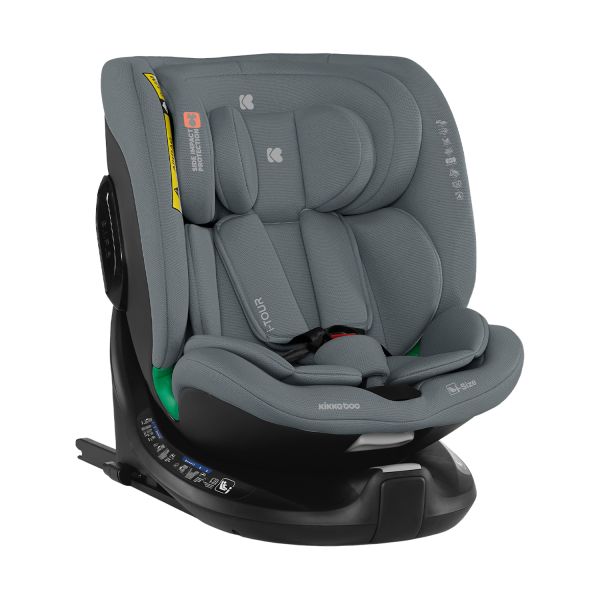 Kikkaboo i-Tour Autostoel i-Size - Groep 1/2/3 (40-150 cm) - Donkergrijs