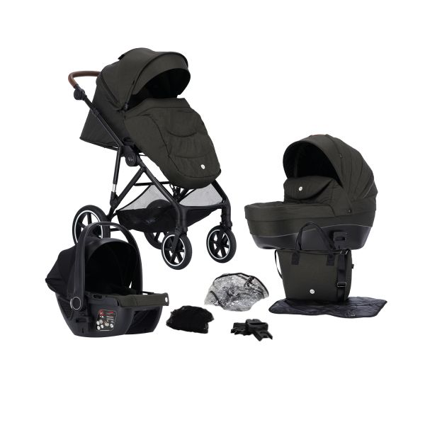 Puck Combi-Kinderwagen 3-in-1 Carl Donkergroen Puck Combi-Kinderwagen 3-in-1 Carl Donkergroen