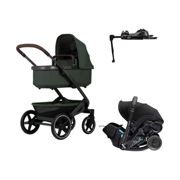 Joolz Geo 3 Kinderwagen 2-in-1 Classic Look - Forest Green | Doona X Autostoeltje | Doona X Isofix Base Joolz Geo 3 Kinderwagen 2-in-1 Classic Look - Forest Green | Doona X Autostoeltje | Doona X Isofix Base