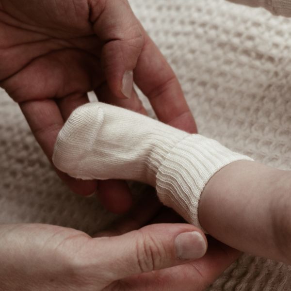 KipKep Blijf-Sokjes - Newborn/Premature - 1-Pack - OffWhite