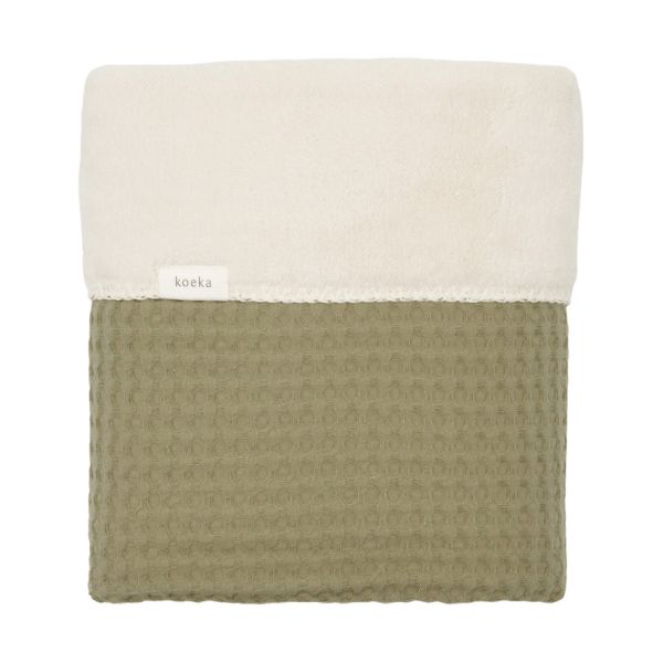 Koeka Ledikantdeken Wafel/Teddy Oslo Moss 100 x 150 Koeka Ledikantdeken Wafel/Teddy Oslo Moss 100 x 150