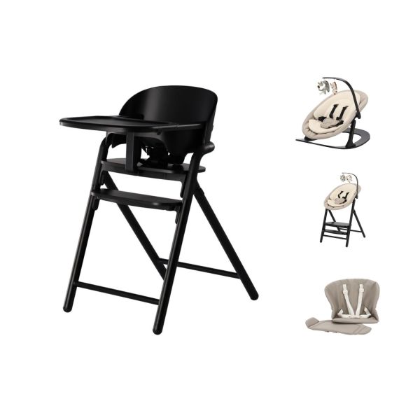 Qute Q-Sittle Eetstoel & Rocker - Full Black/Clay/Sand Qute Q-Sittle Eetstoel & Rocker - Full Black/Clay/Sand