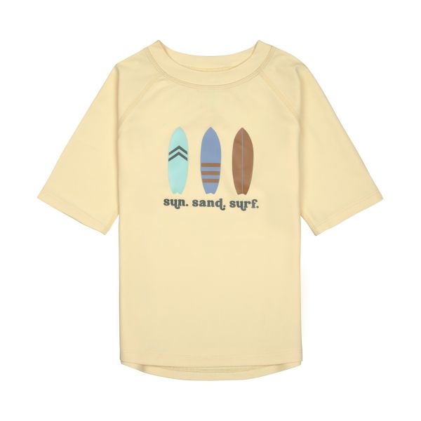 Lässig Zwemshirt met Korte Mouwen - Surfboards - Vanilla - Maat 62/68