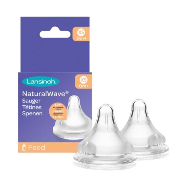 Lansinoh Speen Natural Wave Flow XS 0mnd+ 2-Pack Lansinoh Speen Natural Wave Flow XS 0mnd+ 2-Pack