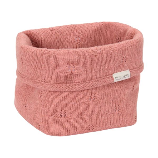 Little Dutch Pure Commodemandje Klein - 15 x 15 x 15 cm - Gebreid - Pink Blush