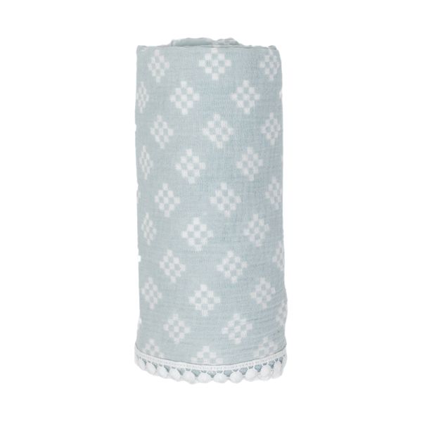 Lodger Tribe Muslin Inbakerdoek - 120 x 120 cm - Ice Flow Lodger Tribe Muslin Inbakerdoek - 120 x 120 cm - Ice Flow